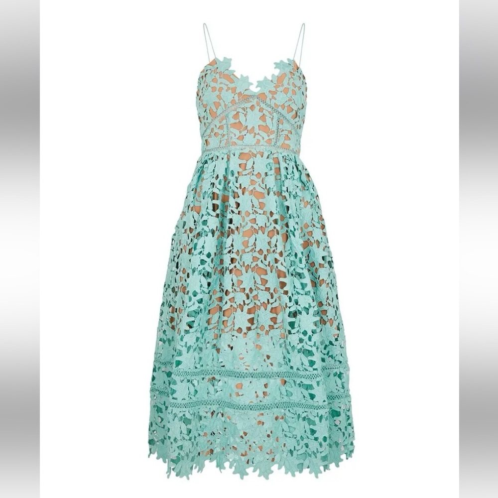 SELF-PORTRAIT 
Azaelea Guipure Lace Midi Dress 6
